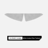 White Carbon Fiber Trunk Trim Cover for Tesla Model Y Juniper