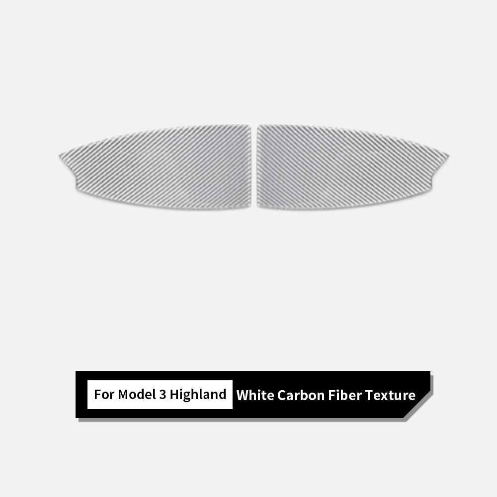 white Carbon Fiber Trunk Trim Cover for Tesla Model 3 Highland