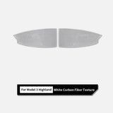 white Carbon Fiber Trunk Trim Cover for Tesla Model 3 Highland