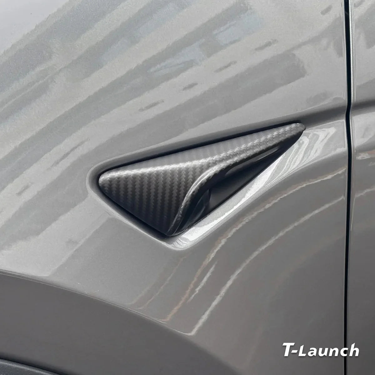 [Real Carbon Fiber] Turn Signal Camera Overlay Covers For Tesla Model Y L 2026+ (2 Pcs)