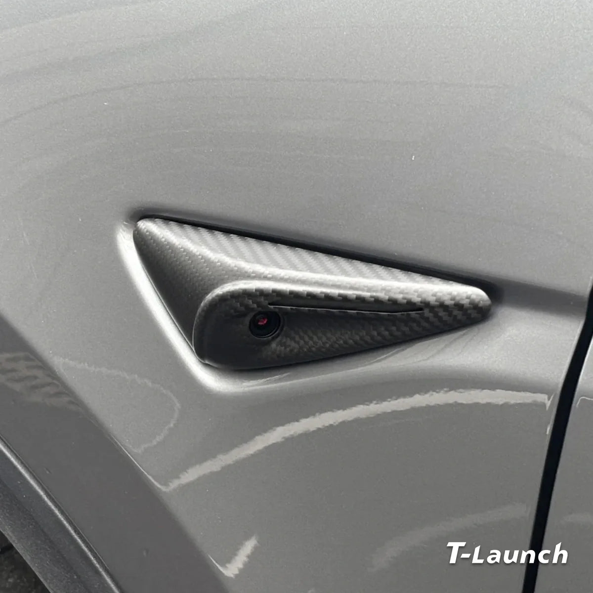 [Real Carbon Fiber] Turn Signal Camera Overlay Covers For Tesla Model Y L 2026+ (2 Pcs)