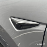[Real Carbon Fiber] Turn Signal Camera Overlay Covers For Tesla Model Y L 2026+ (2 Pcs)