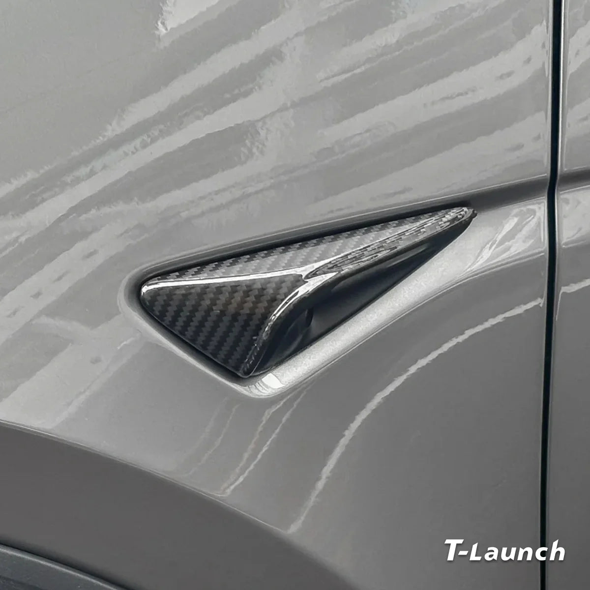 [Real Carbon Fiber] Turn Signal Camera Overlay Covers For Tesla Model Y L 2026+ (2 Pcs)