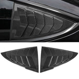 Real Carbon Fiber Rear Side Quarter Window Louvers For Tesla Model 3 2017-2024+