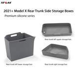 Rear Trunk Side Storage Box for Tesla Refreshed Model X 2021-2024 (3PCS)
