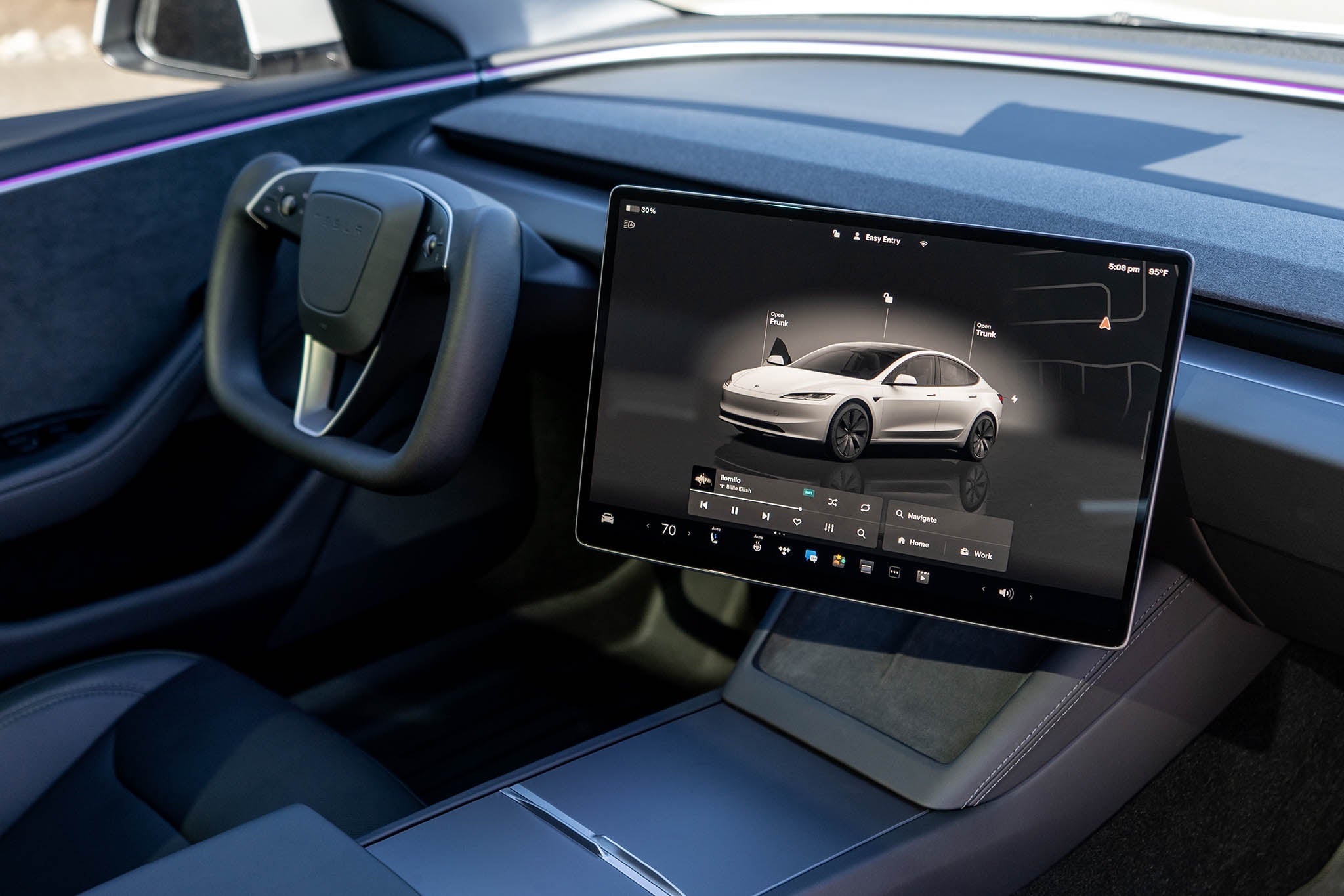 2024+Tesla Model 3 Highland Yoke Steering Wheel