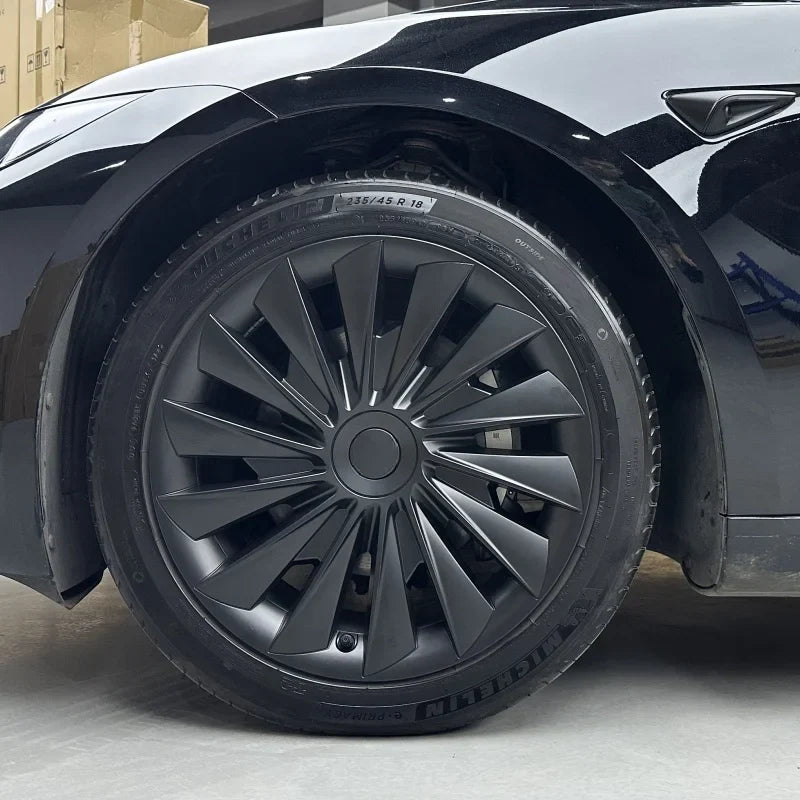 Tesla Model 3 2024 Highland 18″ Turbine Hubcaps