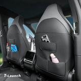 Nappa Leather Front Seat Back Kick Mats for Tesla Model Y L 2026+
