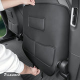 Nappa Leather Front Seat Back Kick Mats for Tesla Model Y L 2026+