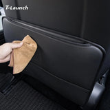 Nappa Leather Front Seat Back Kick Protectors for Tesla Model 3/Y/Y L 2024+ (2 PCS)