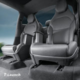 Nappa Leather Second Row Seat Side Panel Protectors for Tesla Model Y L 2026+