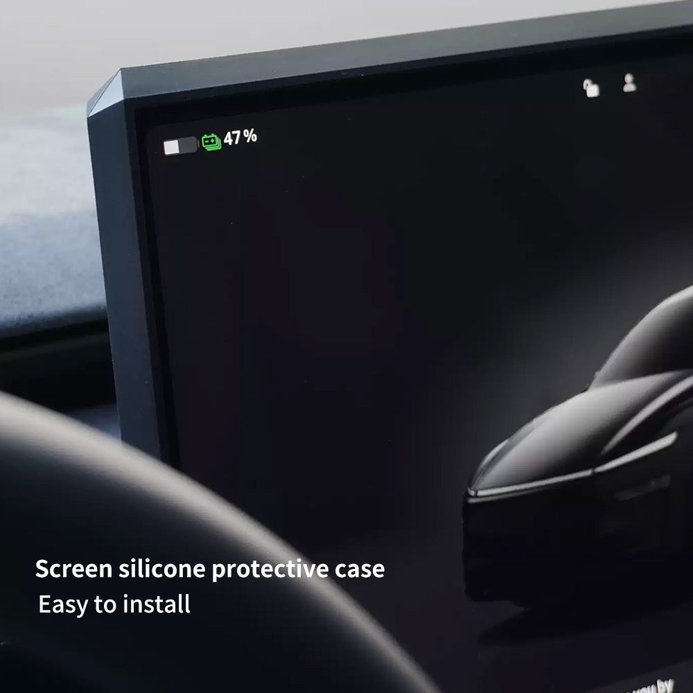 Silicone Center Screen Protection Frame for Tesla Model Y Juniper 2025 / Model 3 Highland 2024+