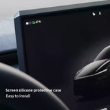 Silicone Center Screen Protection Frame for Tesla Model Y Juniper 2025 / Model 3 Highland 2024+