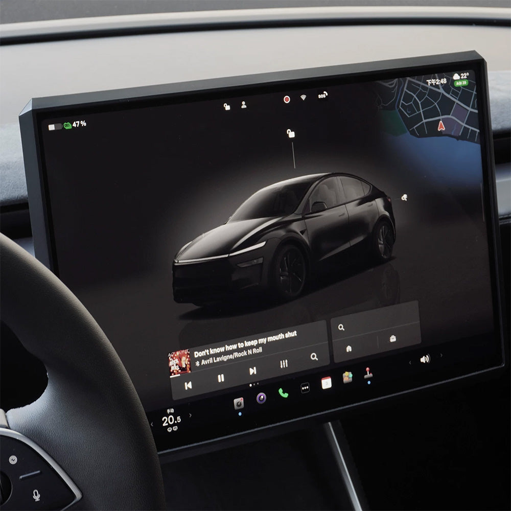 Silicone Center Screen Protection Frame for Tesla Model Y Juniper 2025 / Model 3 Highland 2024+