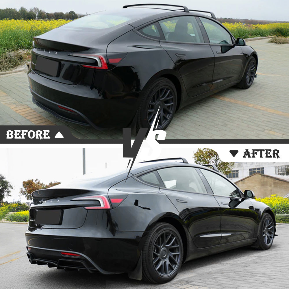 Teego Sporty Rear Diffuser For Tesla Model 3 Highland 2024+