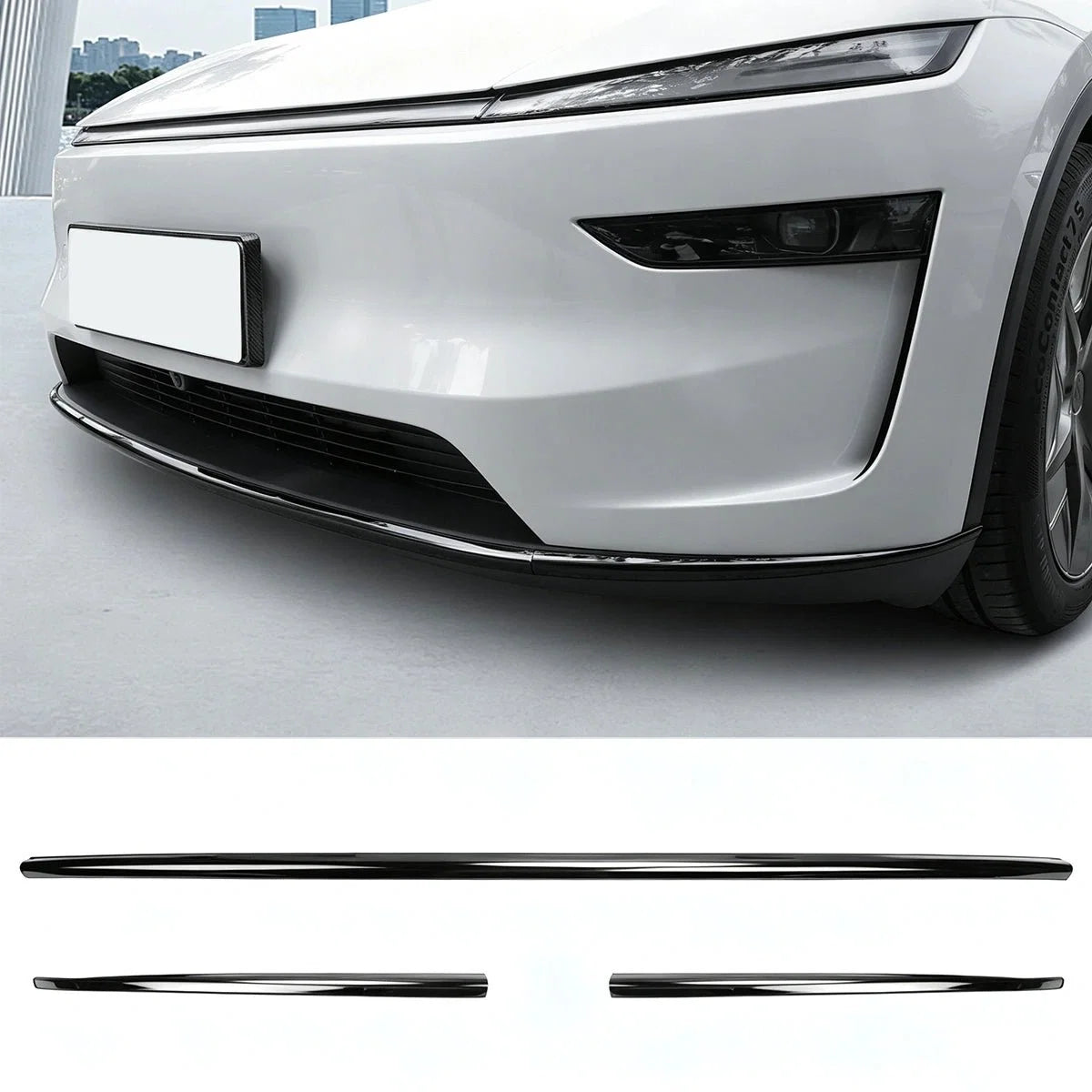 Stainless Steel Front & Rear Bumper Protection Trim for Tesla Model Y L 2026+
