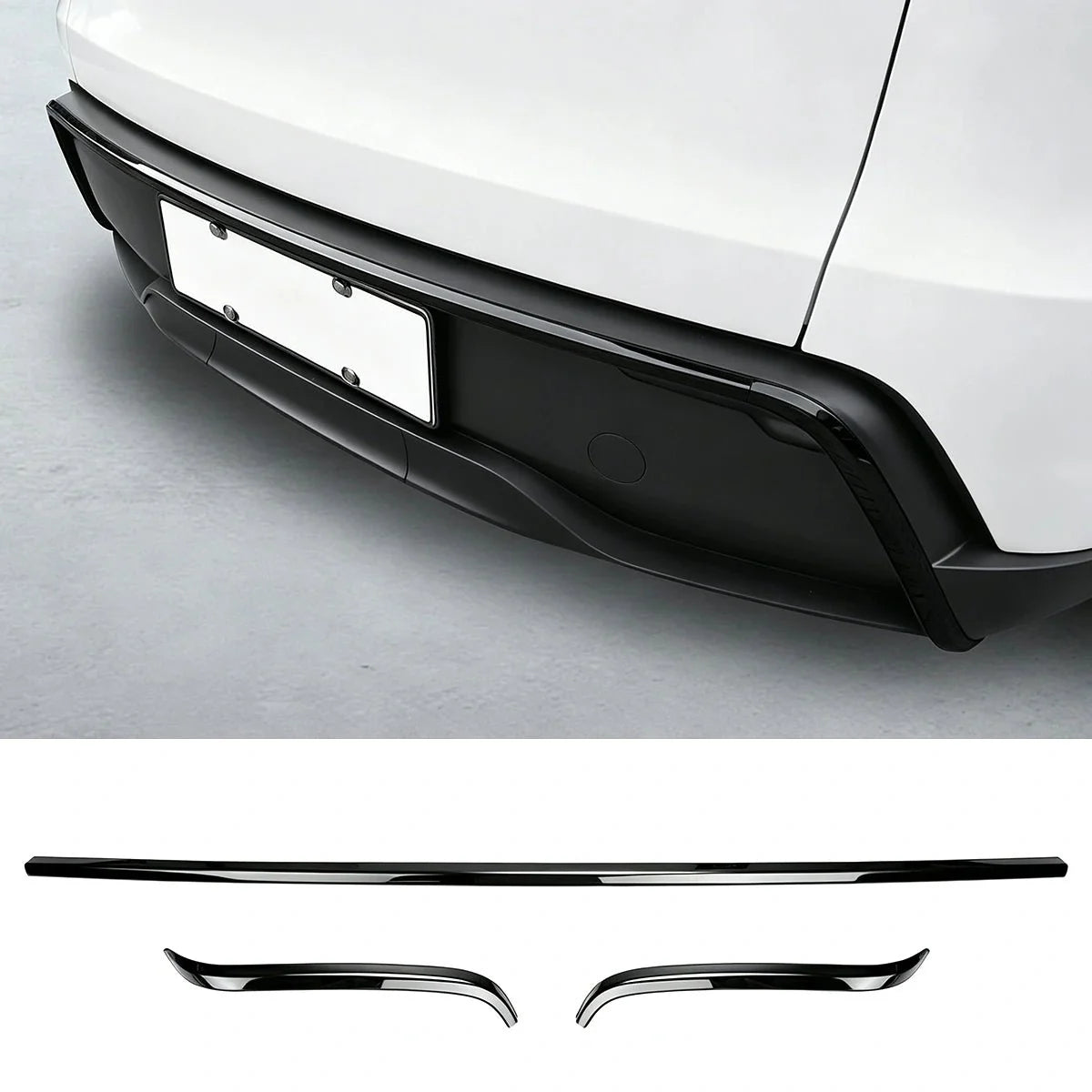 Stainless Steel Front & Rear Bumper Protection Trim for Tesla Model Y L 2026+