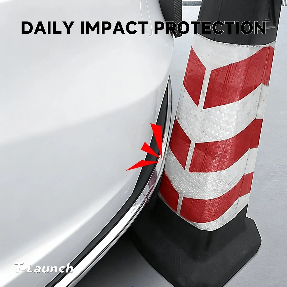 Stainless Steel Front & Rear Bumper Protection Trim for Tesla Model Y L 2026+
