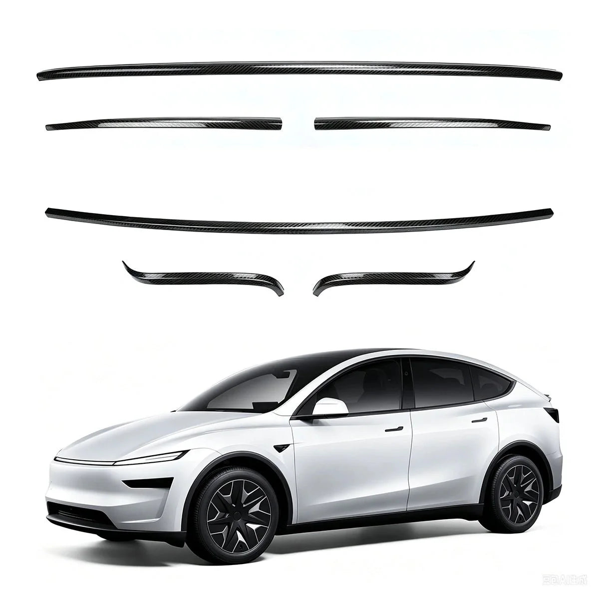 Stainless Steel Front & Rear Bumper Protection Trim for Tesla Model Y L 2026+