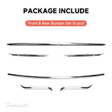 Stainless Steel Front & Rear Bumper Protection Trim for Tesla Model Y L 2026+