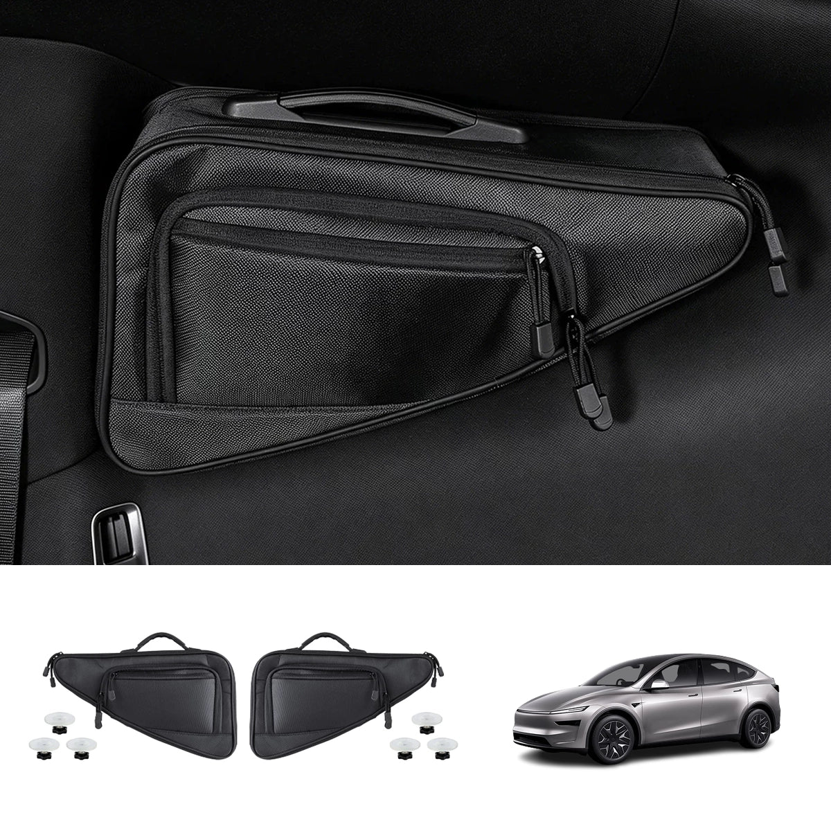 Rear Triangle Window Storage Bag for Tesla Model Y L 2026+