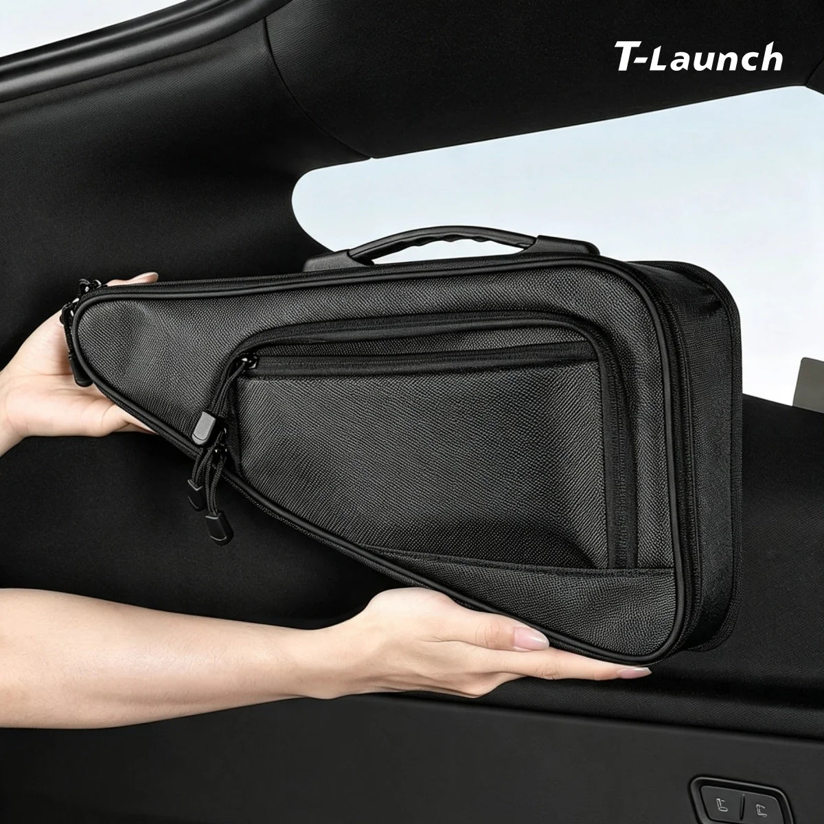 Rear Triangle Window Storage Bag for Tesla Model Y L 2026+