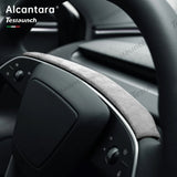 Alcantara Steering Wheel Strip Cover for Tesla Model Y L 2026+