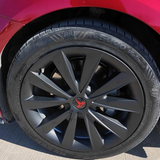 18" Matte Black Aero Style Wheel Covers for Model 3 2017–2023 4PCS