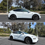 Tessgo 19" Überturbine Style Wheel Covers for Model Y Juniper – Matte Black Hubcaps for Crossflow Wheels, OEM Fit Upgrade