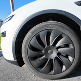 Tessgo 19" Überturbine Style Wheel Covers for Model Y Juniper – Matte Black Hubcaps for Crossflow Wheels, OEM Fit Upgrade