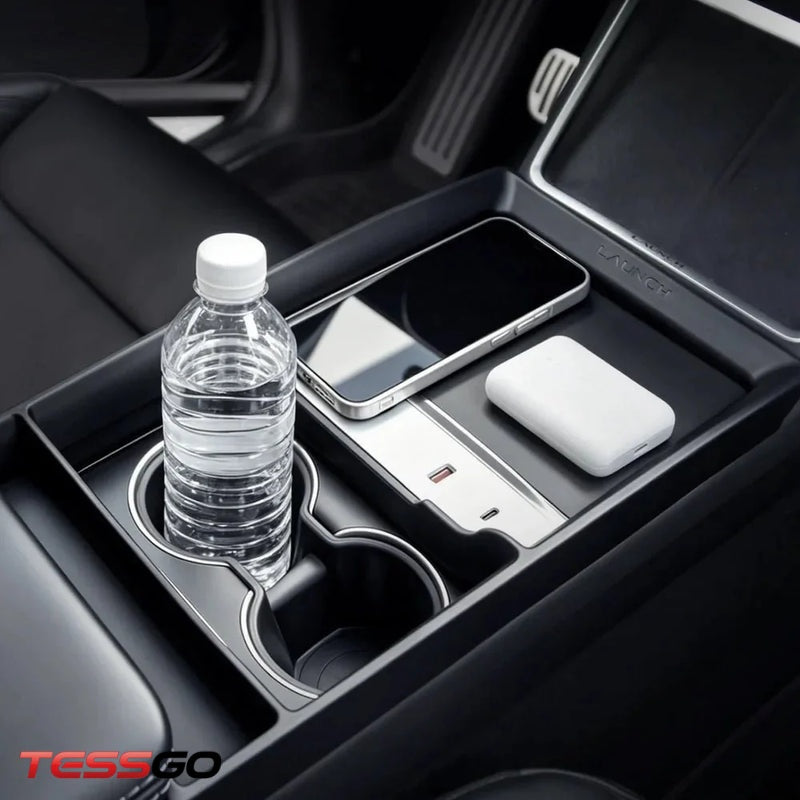 TPE Center Console Organizer Tray for Tesla Model Y Juniper / Model 3 Highland / Model YL