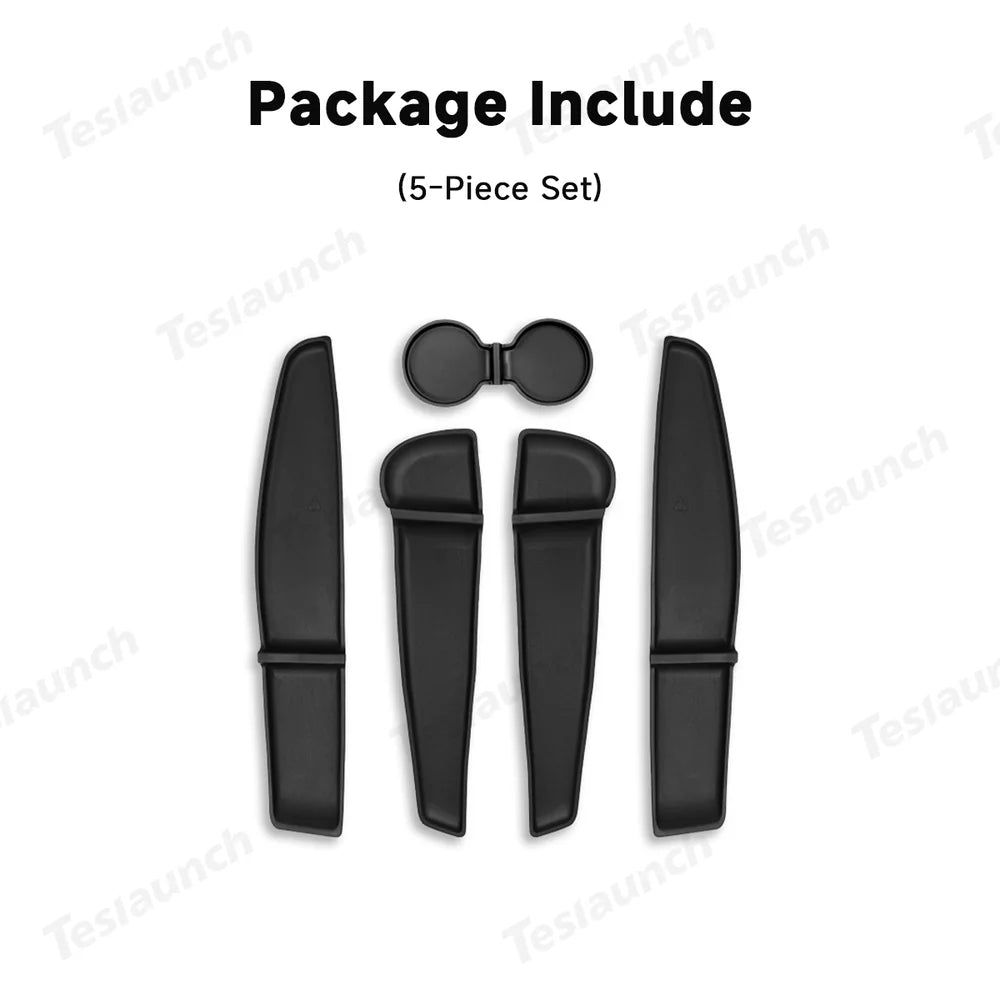 TPE Door Pocket & Cup Holder Liners for Tesla Model Y L 2026+