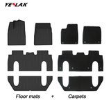 2021-2025+ All Weather Floor Mats For Model X (6 Seater)