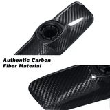 Tesla Interior Rearview Mirror Cover -Authentic carbon fiber, with a deep, intricate texture.