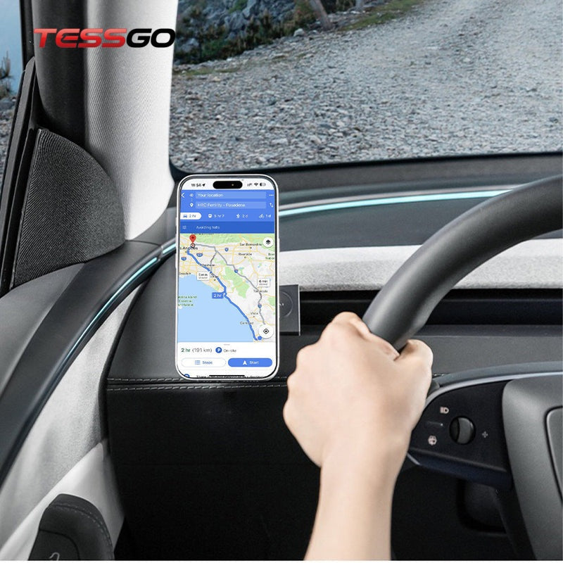TESSGO A-Pillar Magnetic Phone Mount FOR Tesla Model 3 Highland 2024+ & Model Y Juniper 2026+