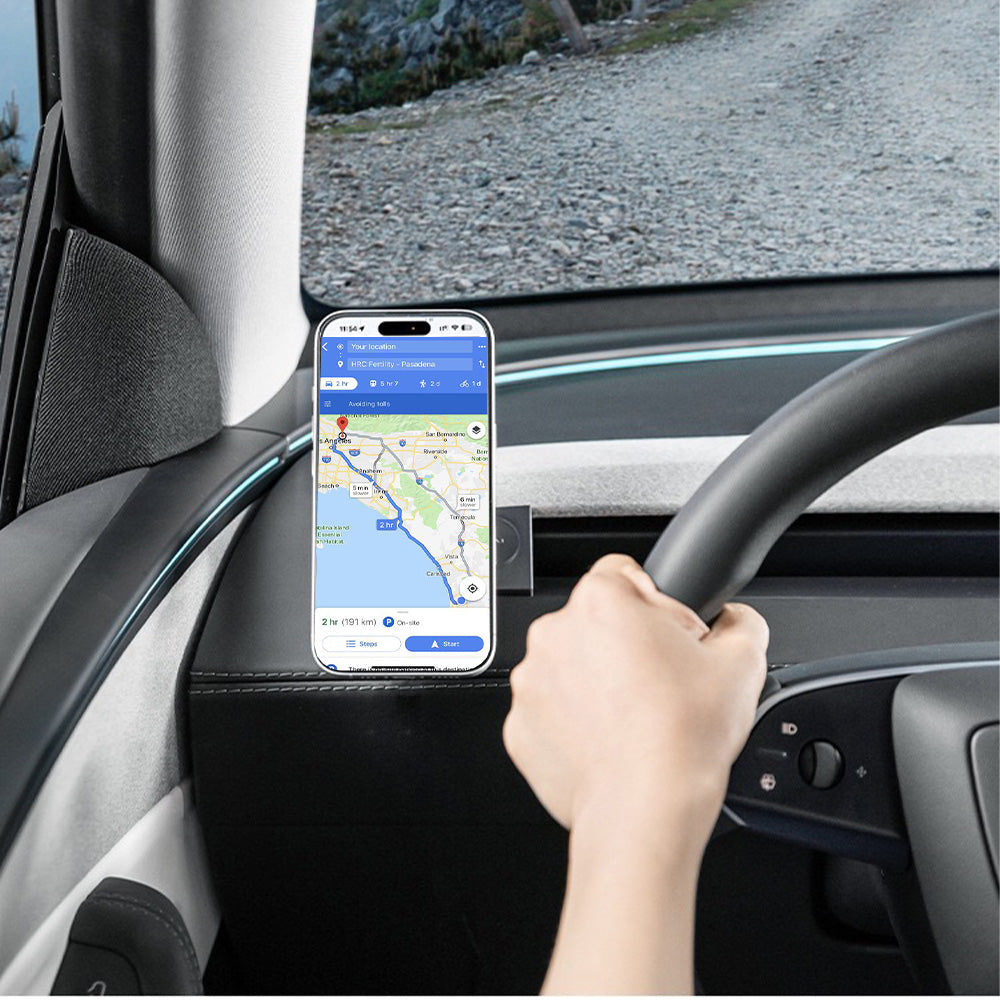 Tesla A-Pillar Magnetic Phone Mount – Custom Fit for Model 3 Highland (2024+) & Model Y Juniper (2026+)