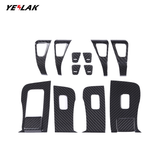 Real Carbon Fiber Window Switch Trim Cover for Tesla Model 3 & Model Y – Luxury Interior Upgrade