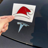 TESSGO Christmas Santa Hat Emblem Stickers FOR Tesla S 3 X Y Cybertruck