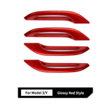 Tesla Door Handle Add-On for Model 3 & Model Y - glossy red style