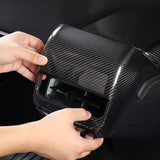 Installation of Carbon Fiber Rear AC Outlet Cover For Tesla Model 3 & Y by Teego