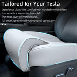 Tesla Model 3/Y Seat Cushion Cover with Memory Foam Leg Support (1 Pcs) – Full Coverage Design, Breathable & Water-Resistant Protection