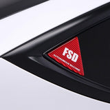 Tesla Model 3 & Y Carbon Fiber Rear Quarter Window Trim (FSD Mark)