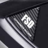 Tesla Model 3 & Y Carbon Fiber Rear Quarter Window Trim (FSD Mark)