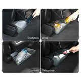 Tesla Model X Rear Seat Storage Box & Removable Trash Bin – Multi-Purpose Organizer for Drinks, Phones, Toys & Trash