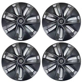 4Pcs for Tesla Model Y Wheel Covers 19 Inch Carbon Fiber Hubcaps Rim Protector Replacement Kit