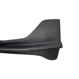 Detail view of Tesla Model Y Carbon Fiber Front Lip Spoiler