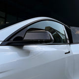 Tesla Model Y Carbon Fiber Mirror Covers (Upper & Lower)