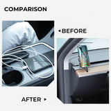 Tesla Wireless Charging Phone Mount for Model 3/Y – OBD-II Power & Steering Wheel Installation