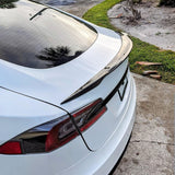 Tesla Model S Real Carbon Fiber Rear Spoiler - High-Gloss Aerodynamic Upgrade for Enhanced Performance & Style (2016-2025)