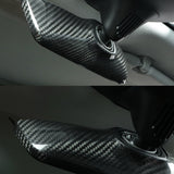 Dry Carbon Fiber Interior Rearview Mirror Cover installed on Tesla